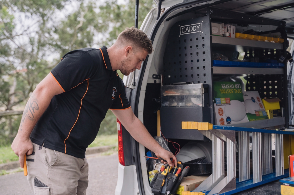 Licensed Balgowlah electrician working on a residential job